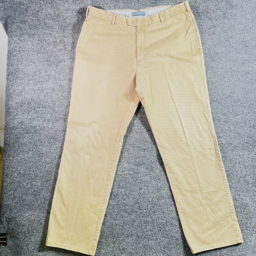 Peter Millar Raleigh Twill Pants Men 38x32 Khaki Straight Casual Outdoor Golf